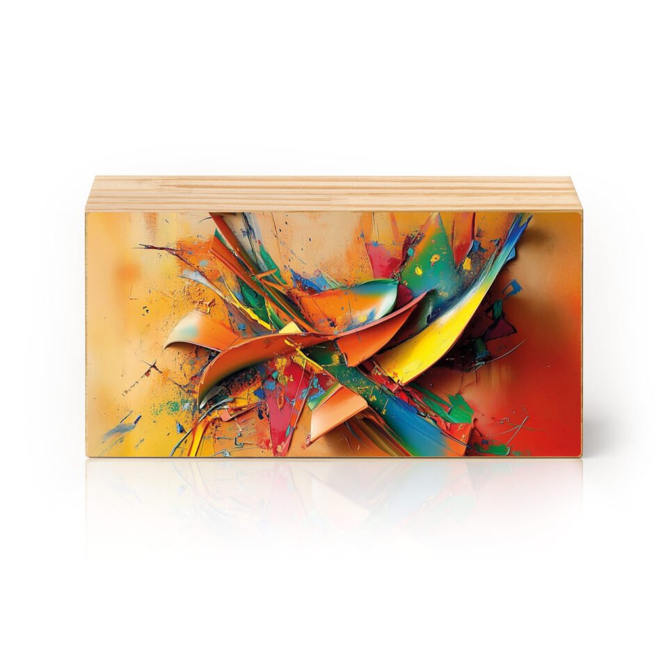 Totem Decorativo 'Explosão Abstrata'