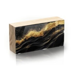 Totem Decorativo 'Horizonte Black & Gold'
