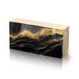 Totem Decorativo 'Horizonte Black & Gold'