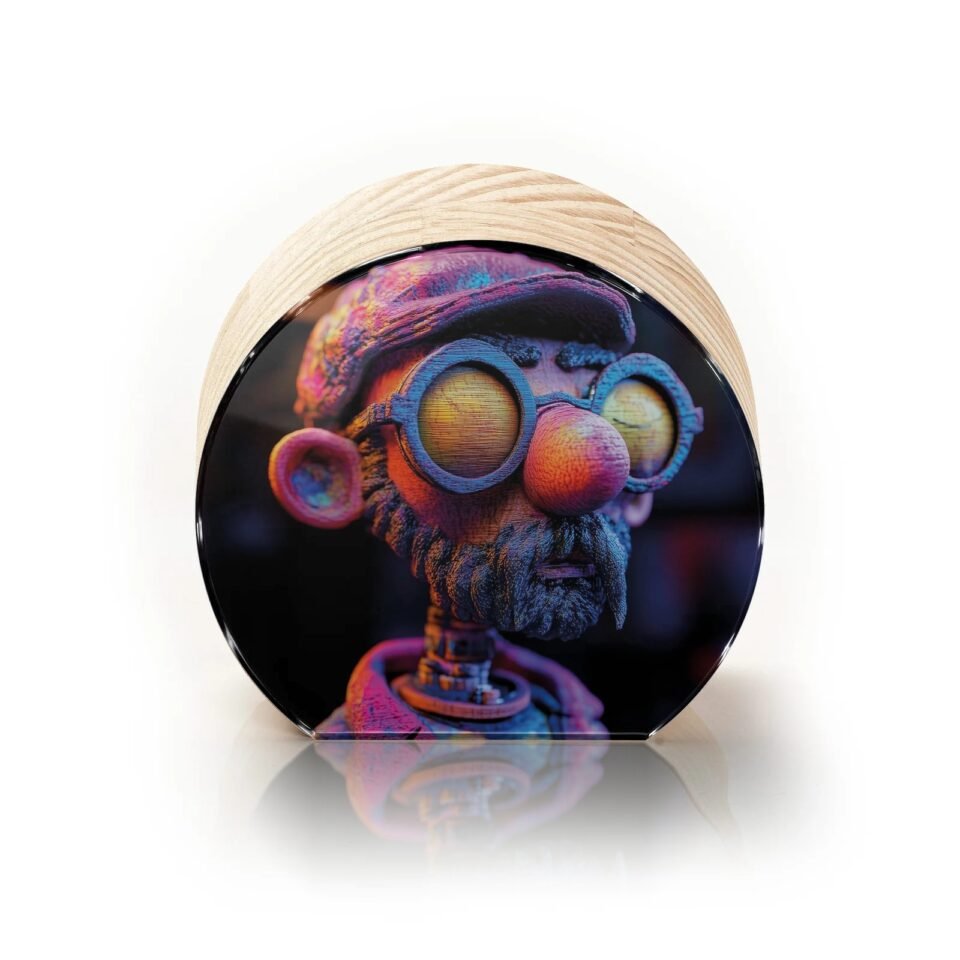 Totem Decorativo 'Pensador de Neon'