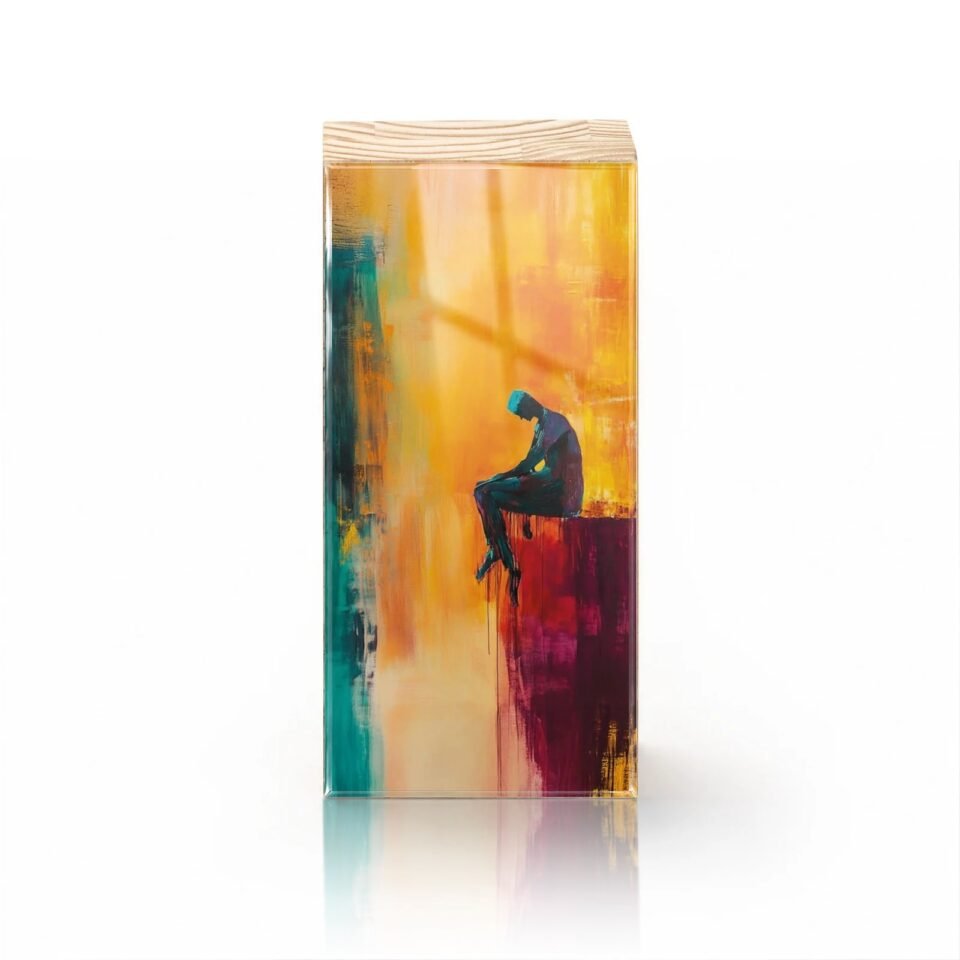 Totem Decorativo 'Solidão Pintada'