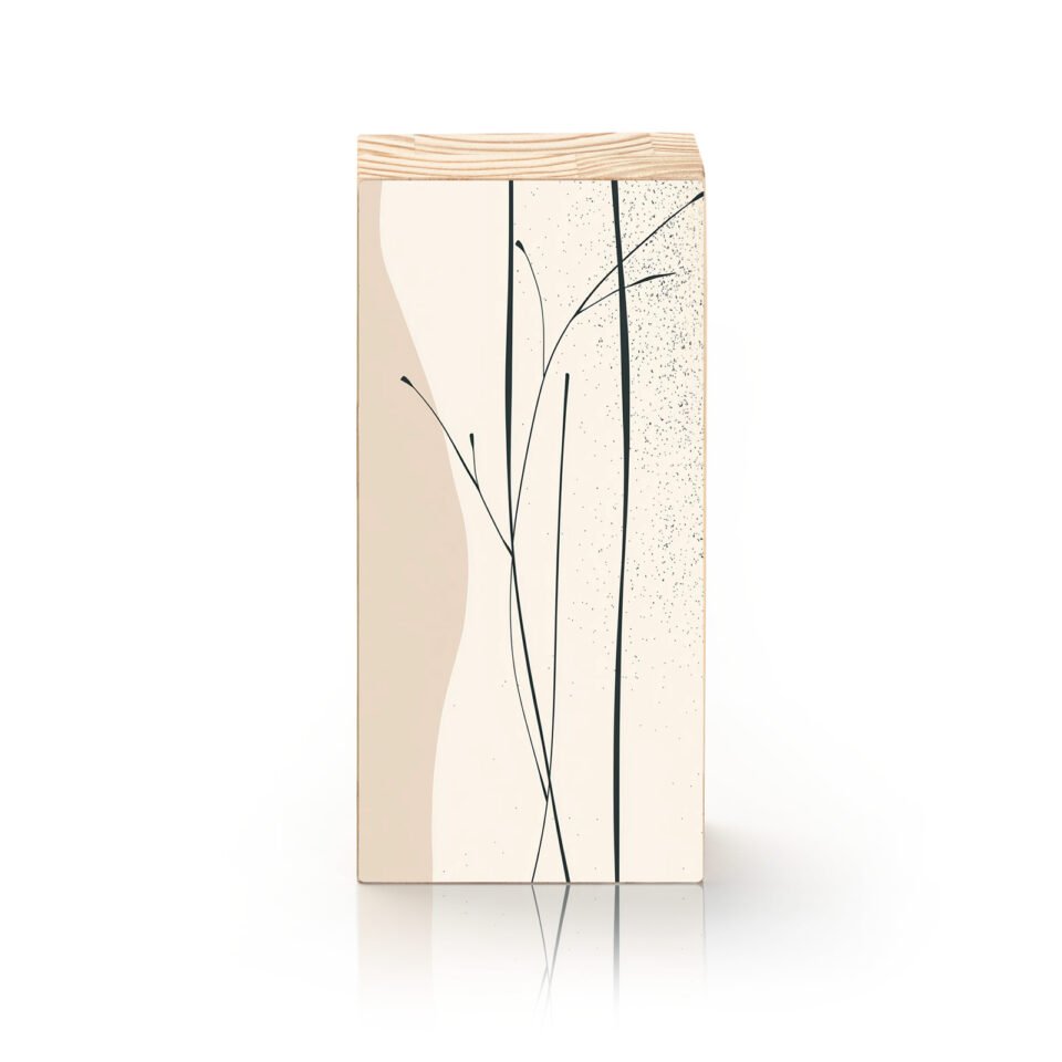 Totem Decorativo 'Raminhos Sutil'