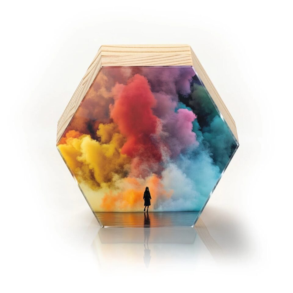 Totem Decorativo 'Caminho das Cores'