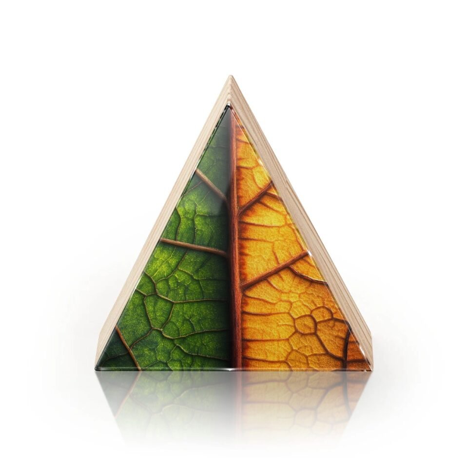 Totem Decorativo 'Ciclo da Folha'