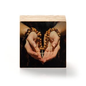 Totem Decorativo 'Fé nas Mãos'