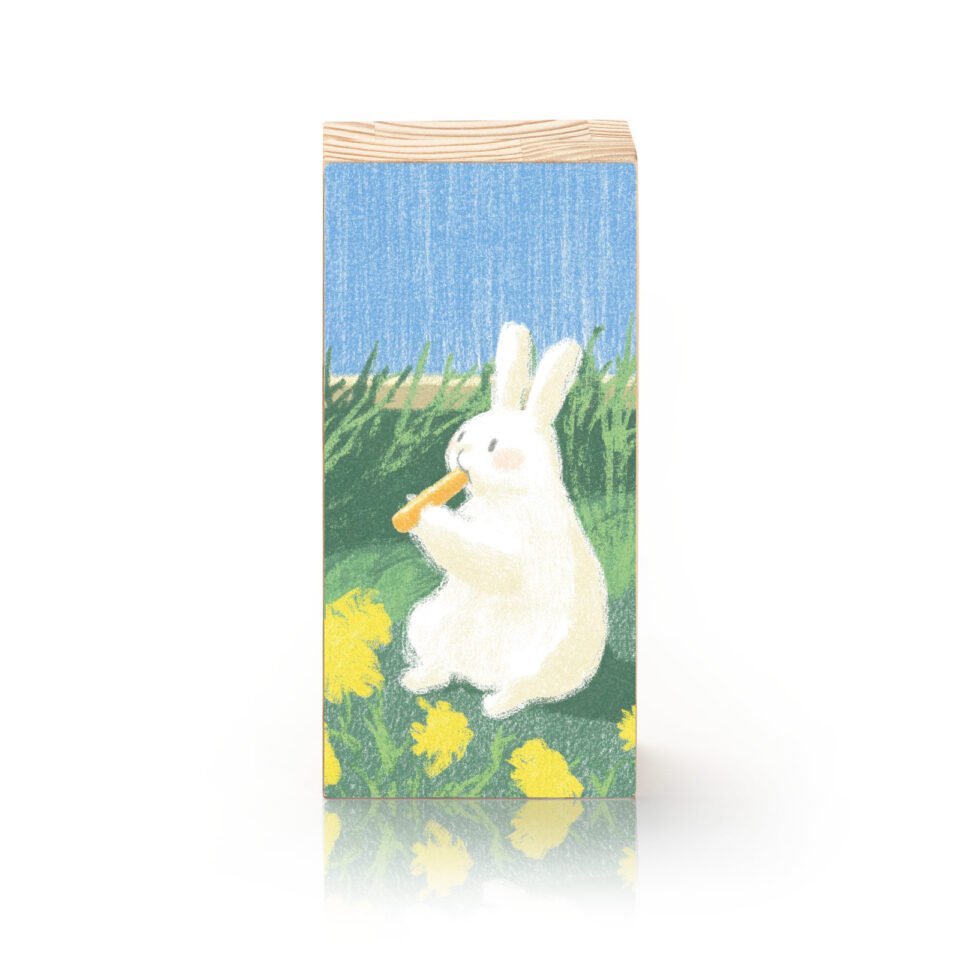 Totem Decorativo 'Coelhinho no Jardim'