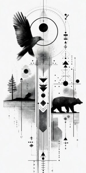 Totem Decorativo 'Força do Norte'