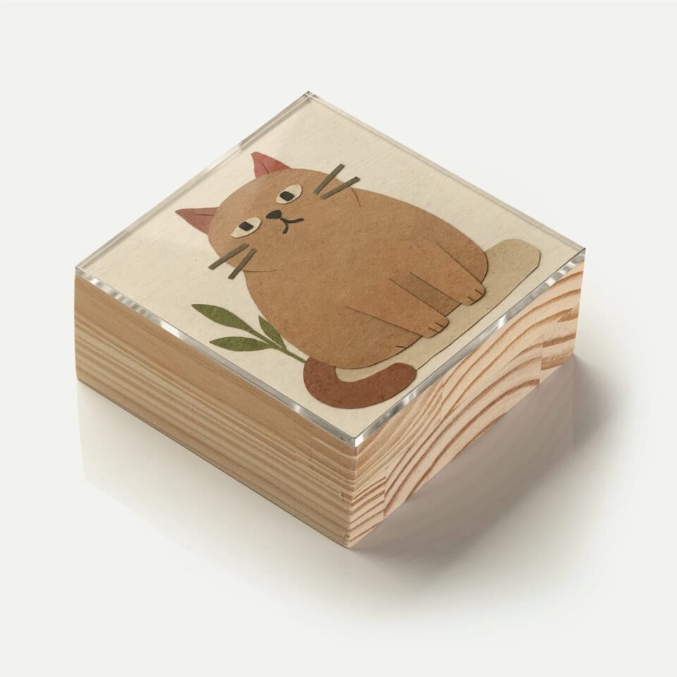 Totem Decorativo 'Sábio Felino'