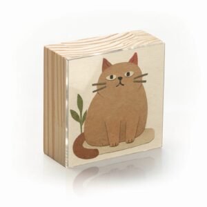 Totem Decorativo 'Sábio Felino'