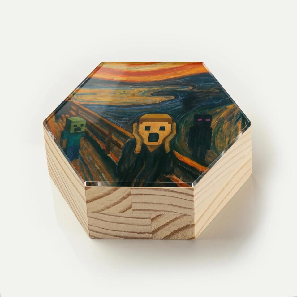 Totem Decorativo 'O Grito Pixelado'