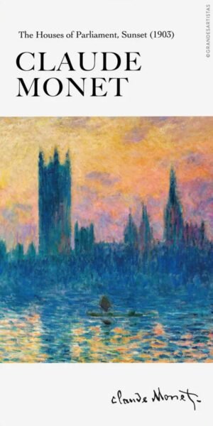 Totem Decorativo 'Pôr do Sol em Westminster'