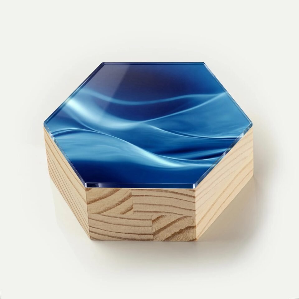 Totem Decorativo 'Fluxo Azul'
