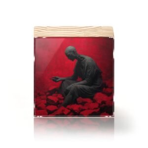 Totem Decorativo 'Solidão em Vermelho'