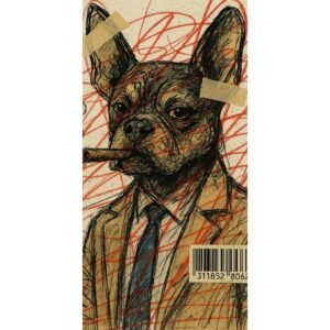Totem Decorativo 'Cão de Gravata'