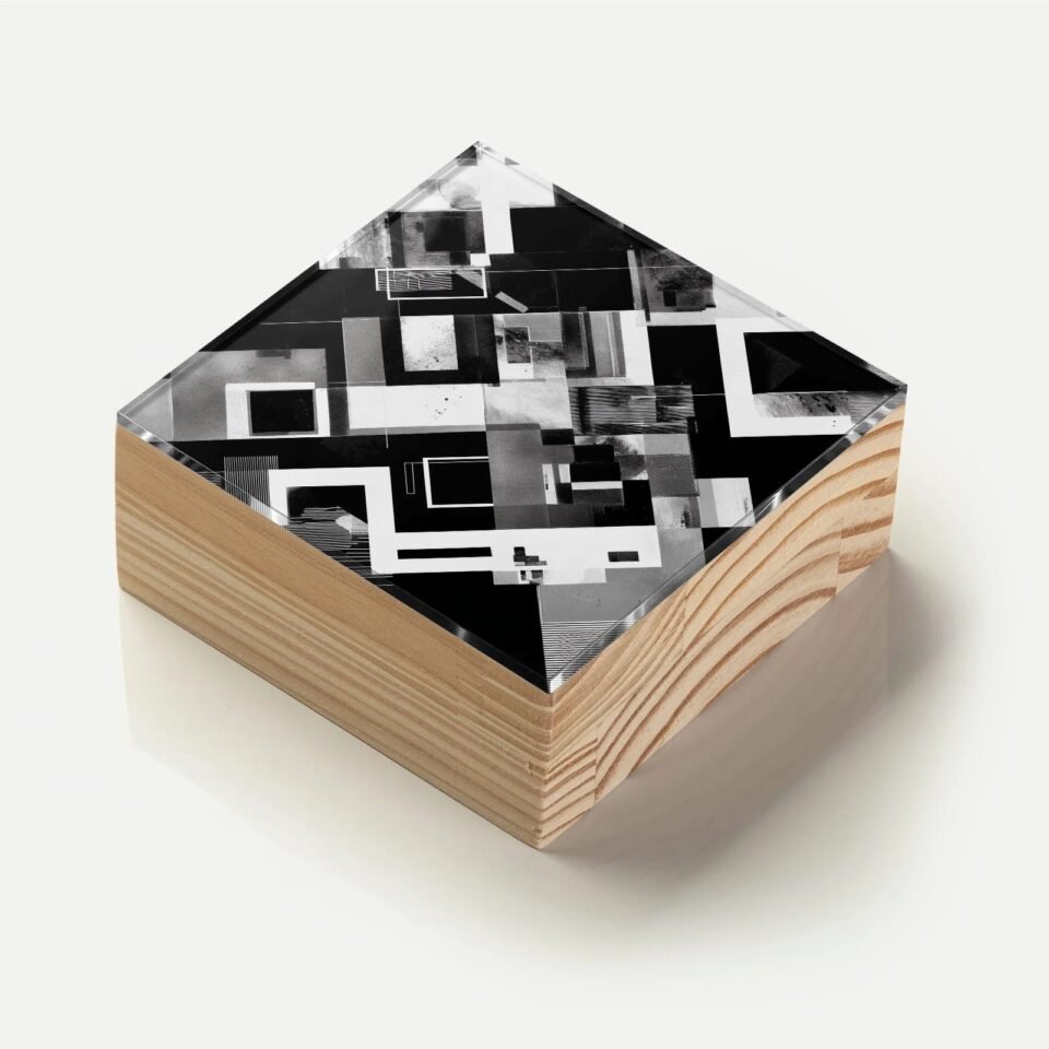 Totem Decorativo 'Concreto Abstrato'