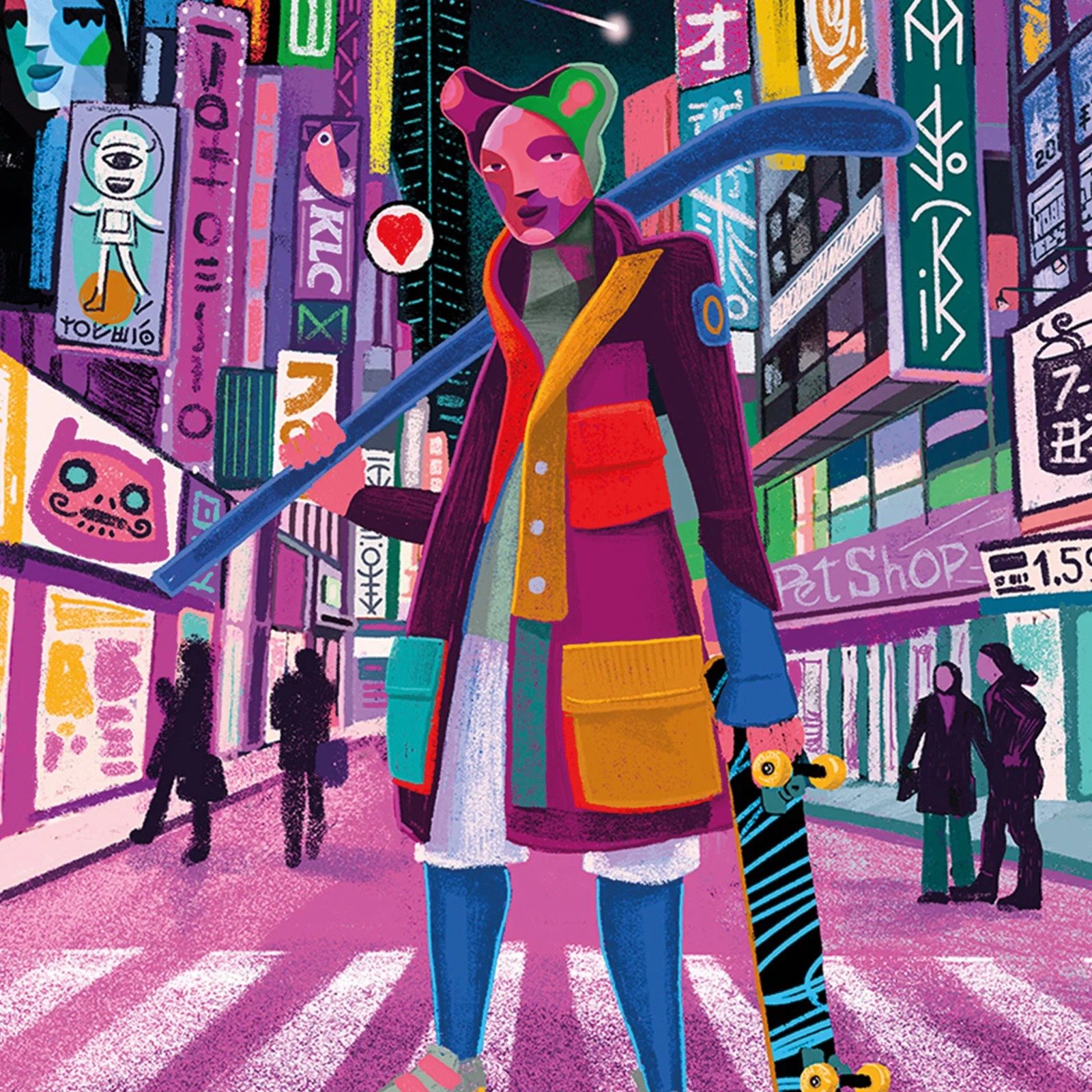 Totem Decorativo 'NeoSkater'