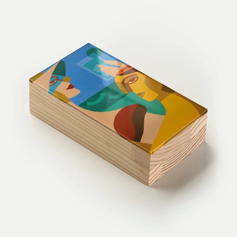 Totem Decorativo 'Veraneio Abstrato'