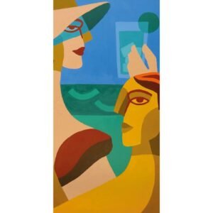Totem Decorativo 'Veraneio Abstrato'
