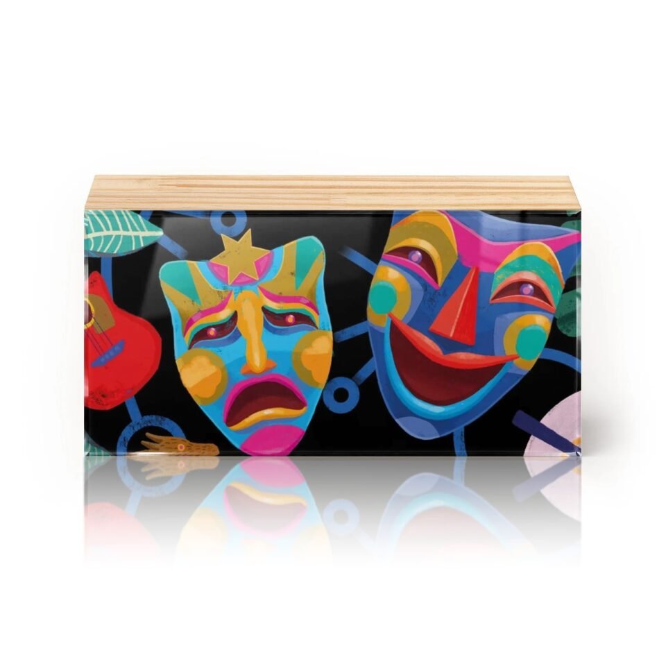 Totem Decorativo 'Entre Risos e Lágrimas'