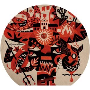 Totem Decorativo 'Raiz de Fogo'
