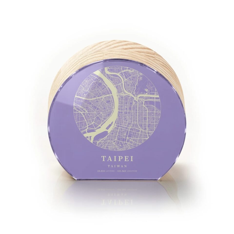 Totem Decorativo 'Mapa de Taipei'
