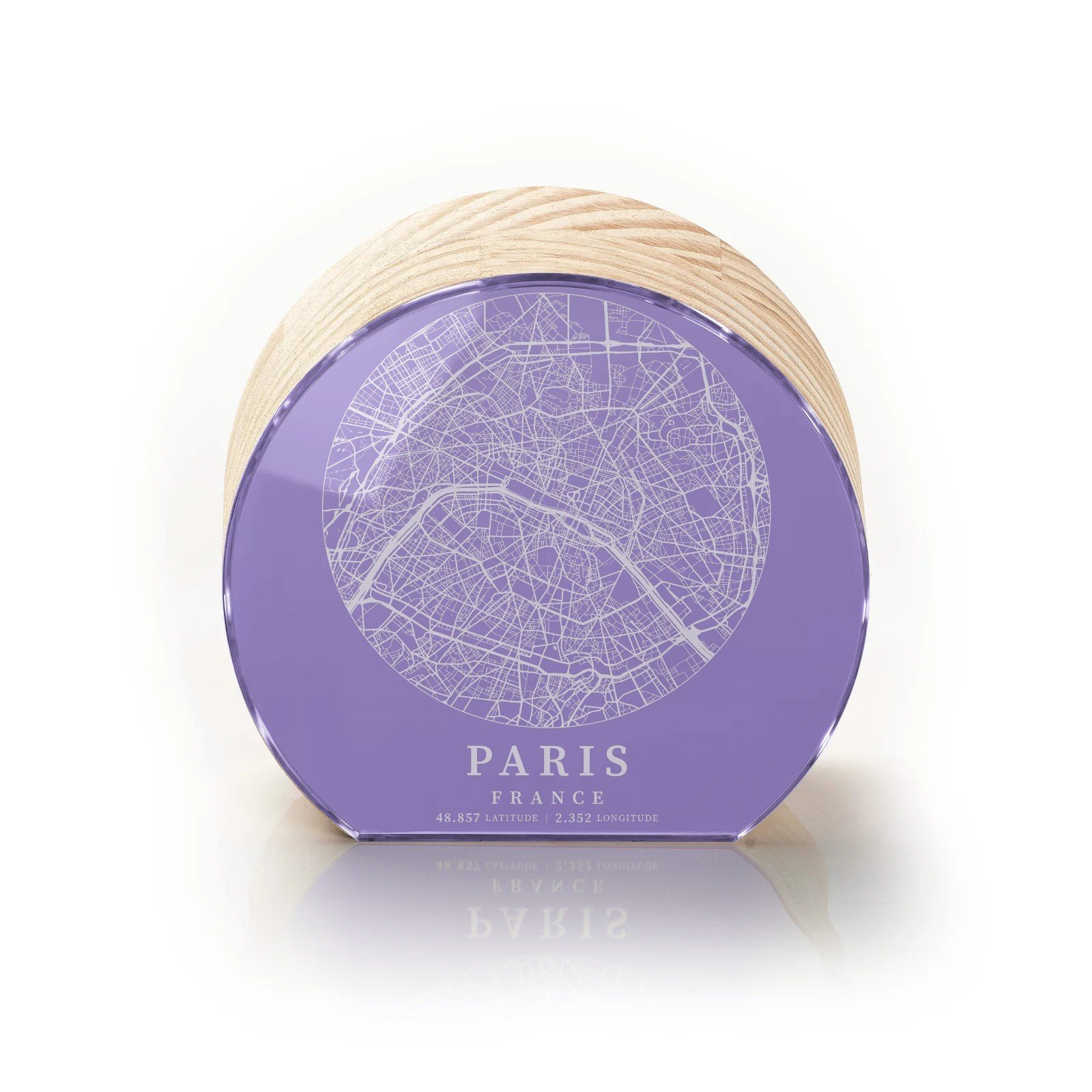 Totem Decorativo 'Mapa de Paris'