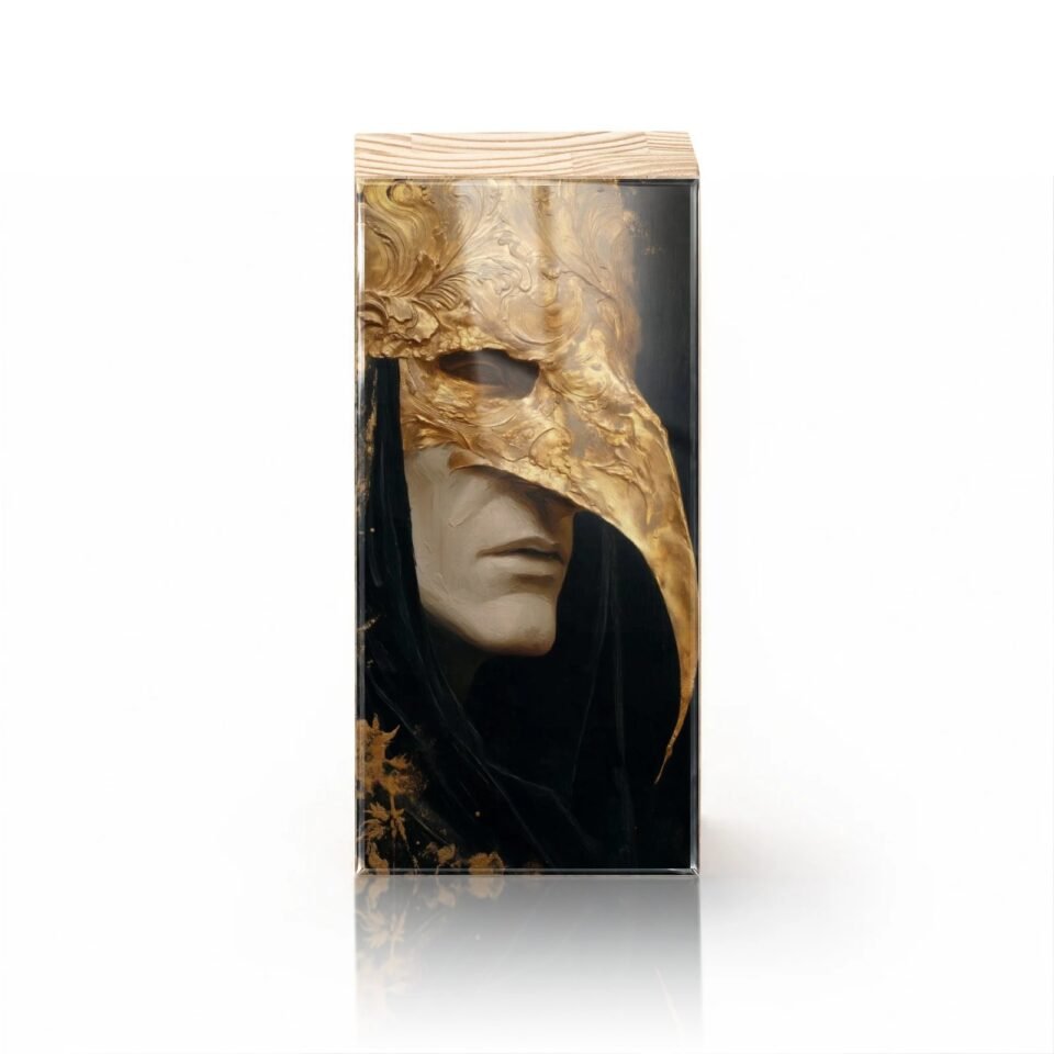 Totem Decorativo 'O Vigia Dourado'
