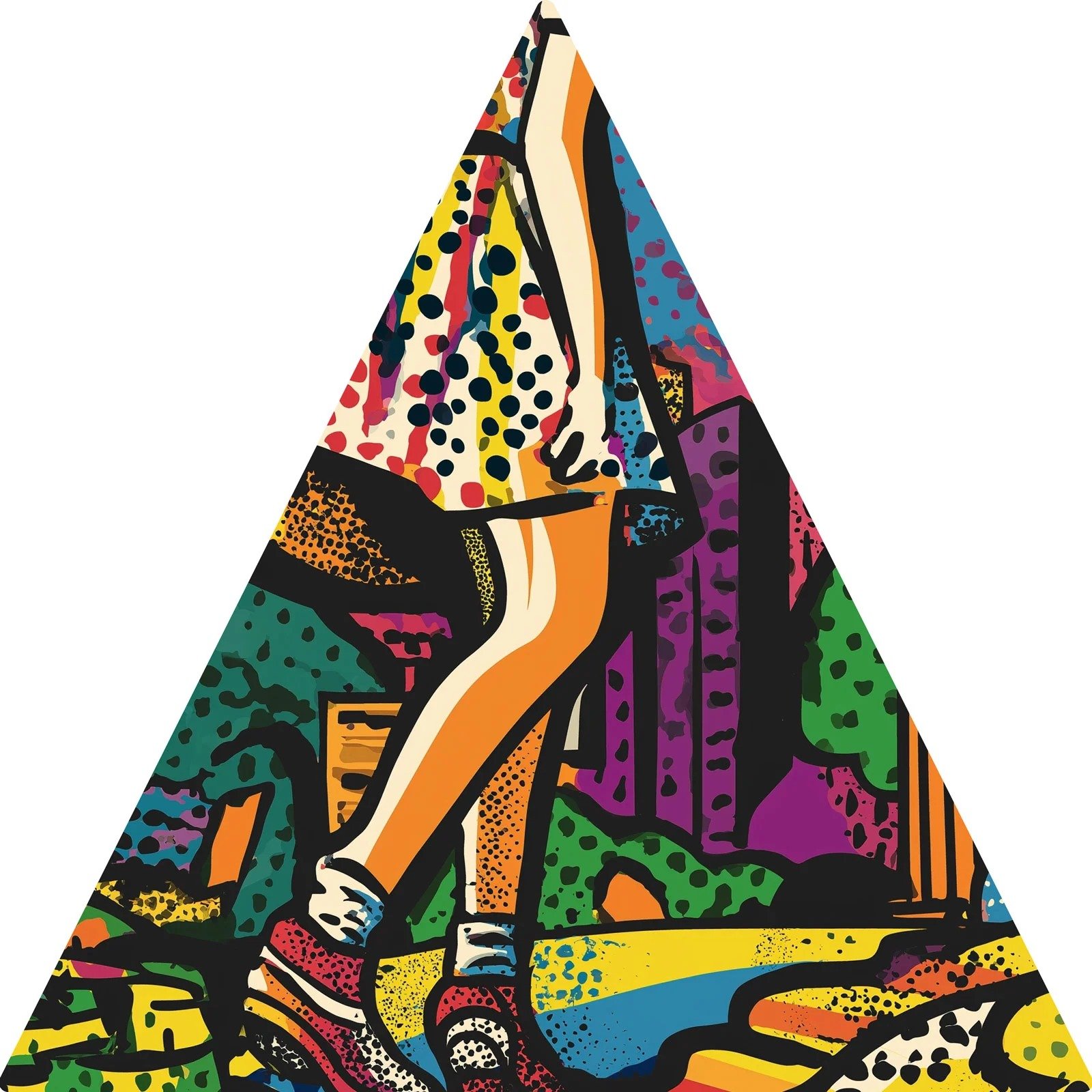 Totem Decorativo 'Passos de Cor'