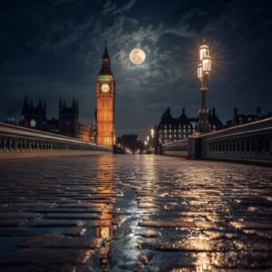 Totem Decorativo 'Noite em Westminster'