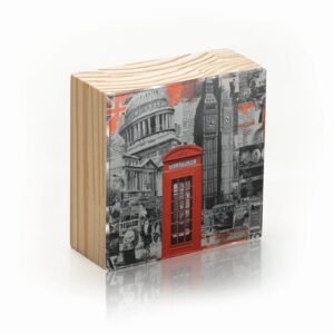 Totem Decorativo 'Londres em Fragmentos'