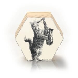Totem Decorativo 'Jazz Felino'