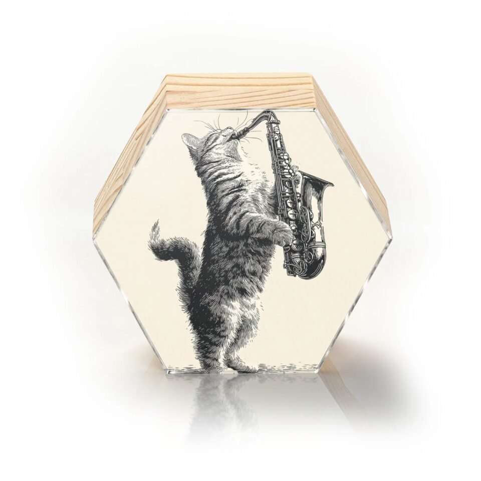 Totem Decorativo 'Jazz Felino'