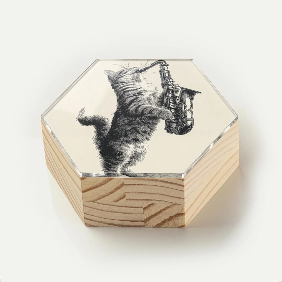 Totem Decorativo 'Jazz Felino'