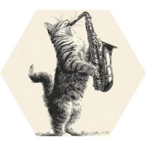 Totem Decorativo 'Jazz Felino'