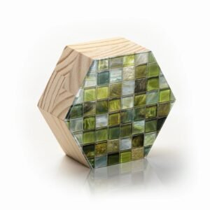 Totem Decorativo 'Verde em Vidro'
