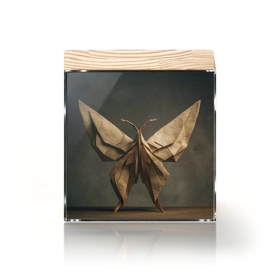 Totem Decorativo 'Borboleta de Origami'