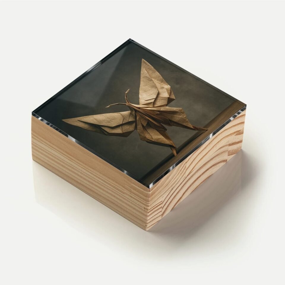 Totem Decorativo 'Borboleta de Origami'