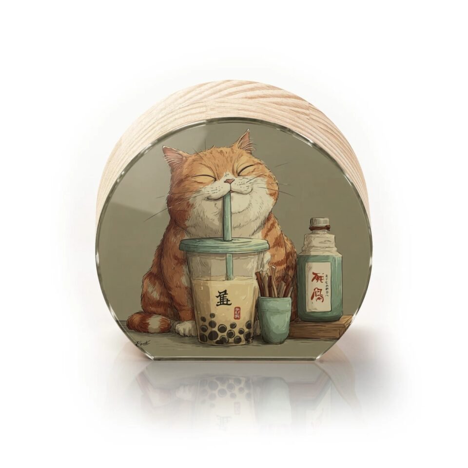 Totem Decorativo 'Boba Cat Bliss'