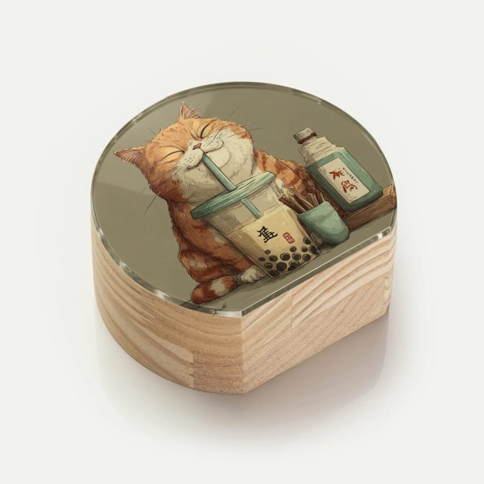 Totem Decorativo 'Boba Cat Bliss'