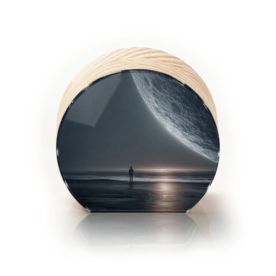 Totem Decorativo 'Sob o Colosso Lunar'
