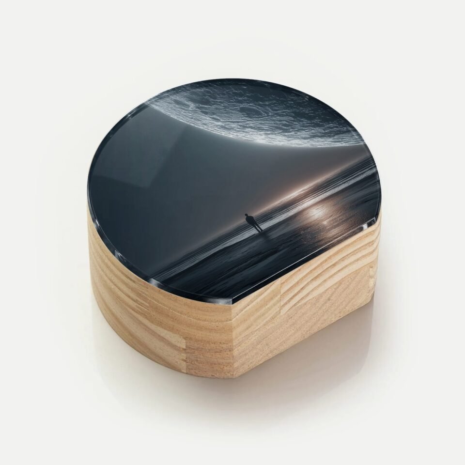 Totem Decorativo 'Sob o Colosso Lunar'