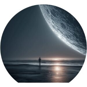 Totem Decorativo 'Sob o Colosso Lunar'