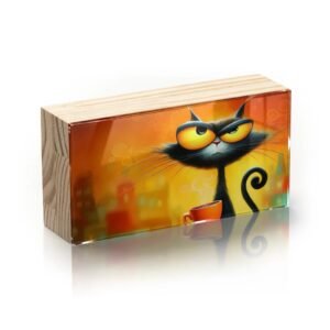 Totem Decorativo 'Café & Ironia'