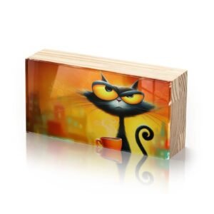 Totem Decorativo 'Café & Ironia'