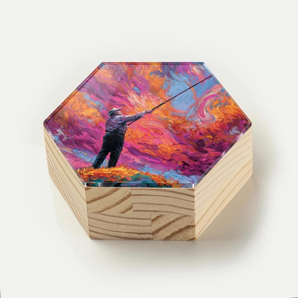 Totem Decorativo 'O Pescador dos Sonhos'