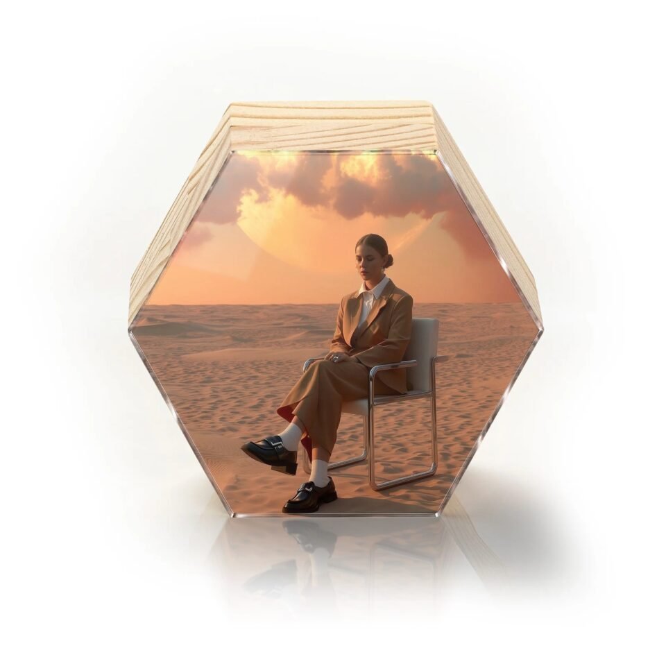 Totem Decorativo 'Silêncio no Deserto'