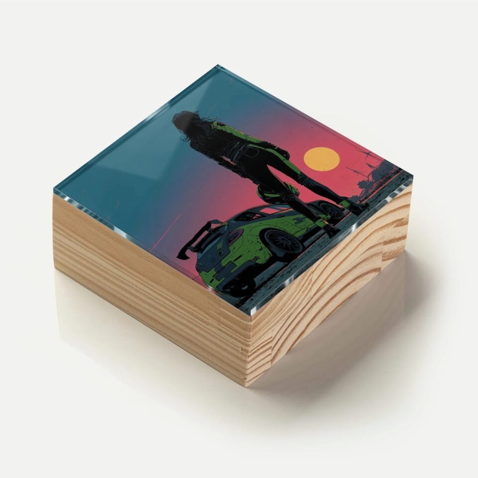 Totem Decorativo 'Pista ao Entardecer'