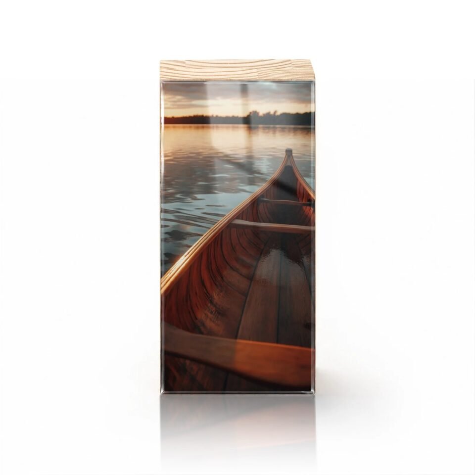 Totem Decorativo 'Canoa do Amanhecer'