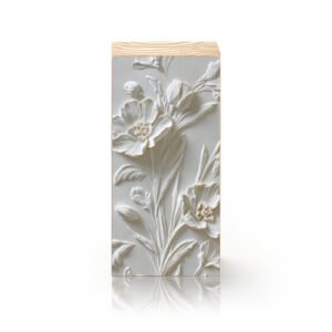 Flores em Relevo Branco