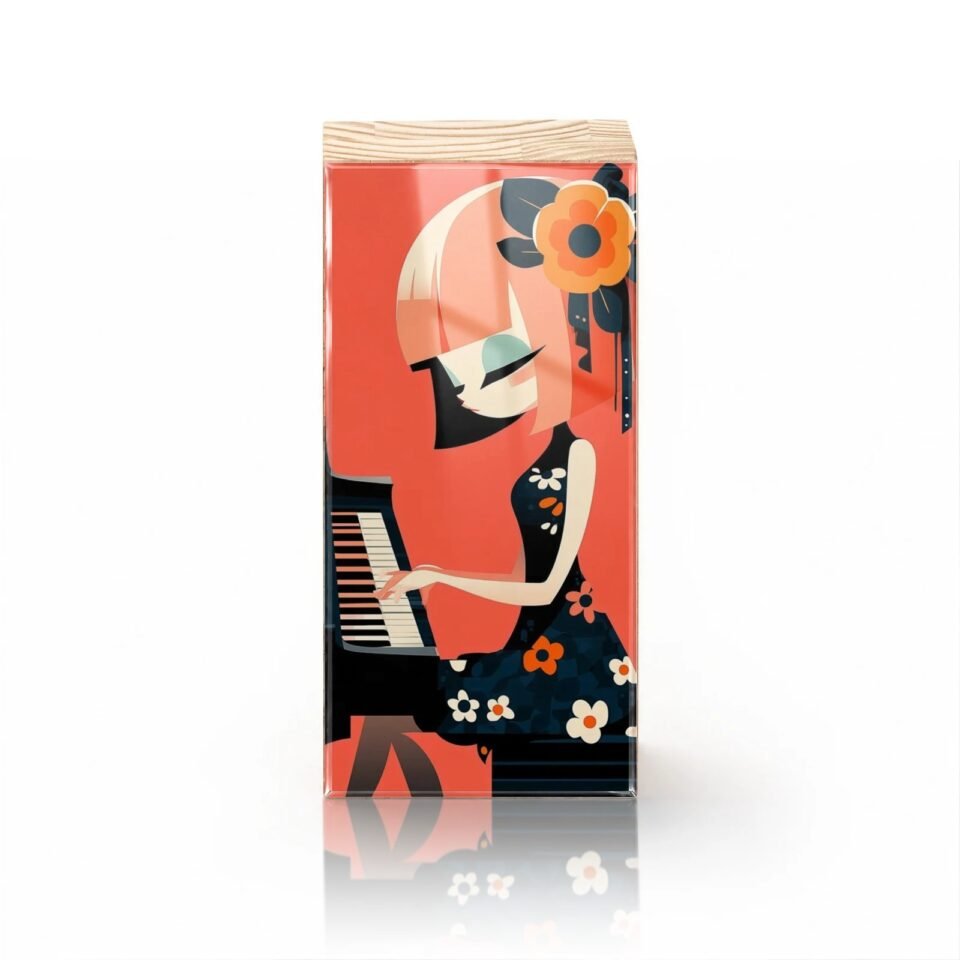 Totem Decorativo 'Pianista dos Sonhos'